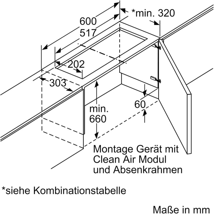 Siemens LZ46600 Dunstabzugshaubenzubehör/Einbau