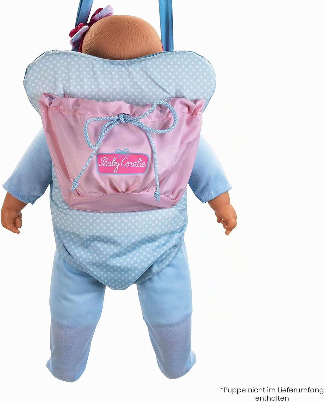Theo Klein 1668 Baby Coralie Puppen-Bauchtragesitz | Verstellbare Gurte | Masse: 34 cm x 24,5 cm x 2