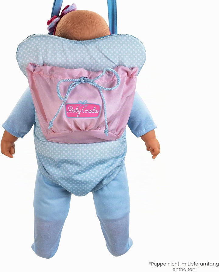 Theo Klein 1668 Baby Coralie Puppen-Bauchtragesitz | Verstellbare Gurte | Masse: 34 cm x 24,5 cm x 2