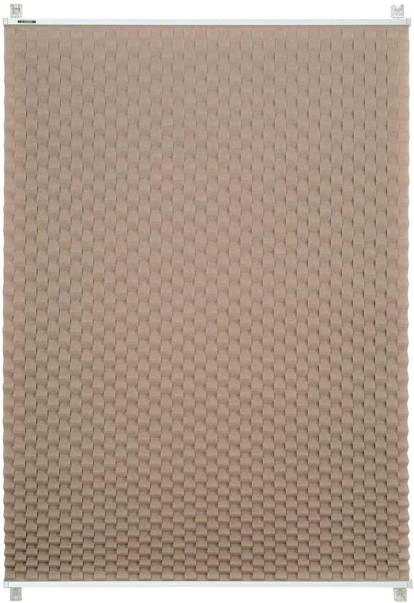 K-Home Klemmfix Plissee 3D-Effekt Taupe 80 x 130 cm B80 x H130 cm 3d-struktur Taupe, B80 x H130 cm 3