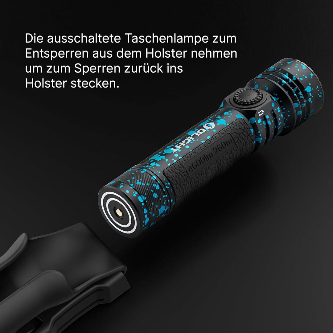 OLIGHT Seeker 4 Pro LED Taschenlampe mit Holster, 4600 Lumen 260 Meter, USB-C Wiederaufladbare Tasch