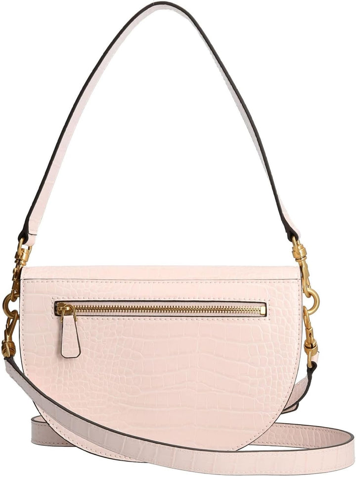 Guess Damen Creme Danna Saddle Bag, Rosa, Einheitsgrösse