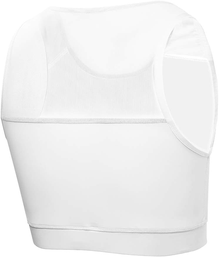 Idtswch Brustbinder für Transgender Brustbinder Half Ftm Binder Brust Kompressions-BH S Weiss, S Wei