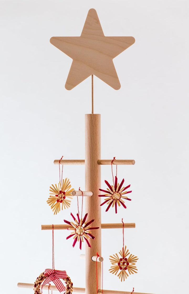 xmas3 M-125 cm Weihnachtsbaum aus Holz, Natural, 68 x 68 x 125