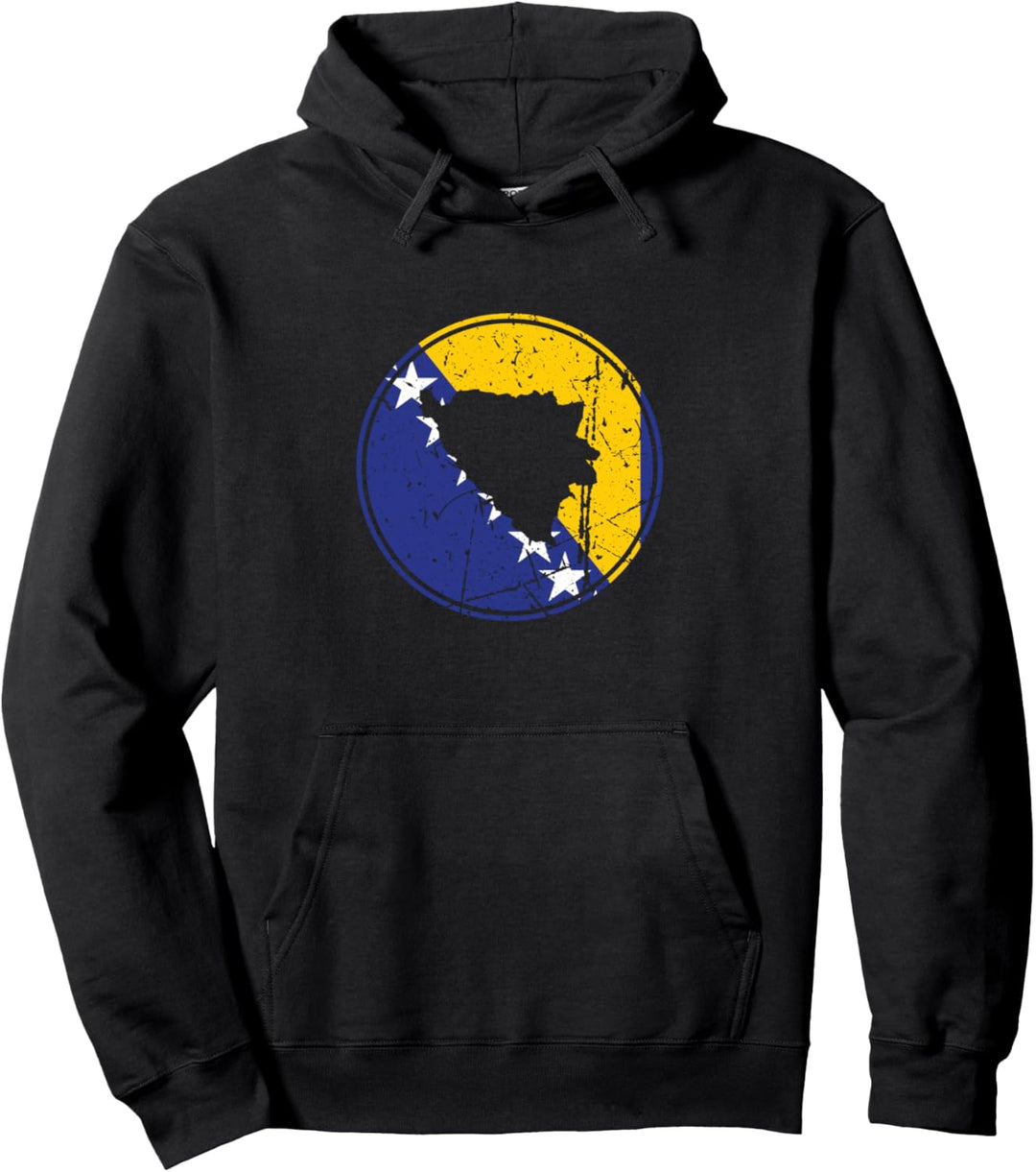 Bosnien Karte Bosnische Flagge Stolzer Bosnier Pullover Hoodie