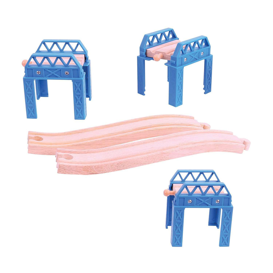 Bigjigs Rail 3 Brückteile Zum Stapeln Oder Verbinden