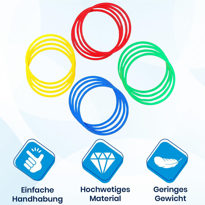 Koordinationsringe-Set 12 Ringe inkl. Tasche | Training für Fussball | Agility für Hunde | Home Trai