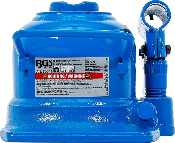 BGS 70041 | Hydraulischer Flaschen-Wagenheber | extra flach | 10 t | Stempelwagenheber / Kompakt-Wag