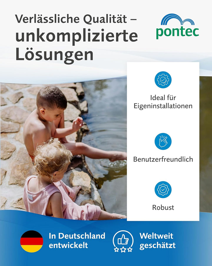Pontec 50239 Mehrkammerfilter MultiClear Set 8000, Filter, Komplettset, Durchlauffilter, Durchlauffi