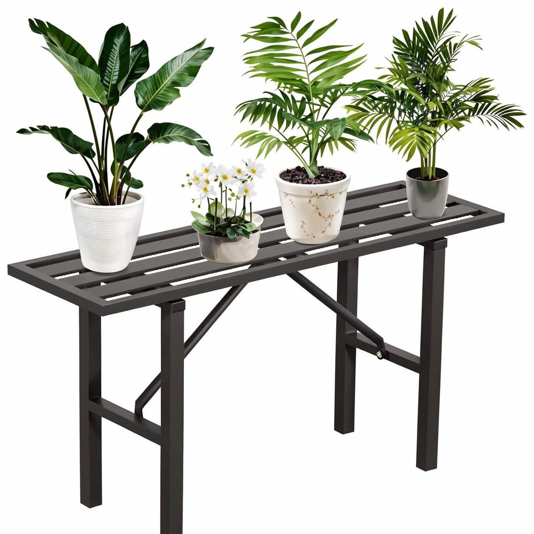 Pflanzenständer Blumenständer Draussen&amp; Innen Aluminium, Blumenbank Pflanzen Blumenregal für Garten,