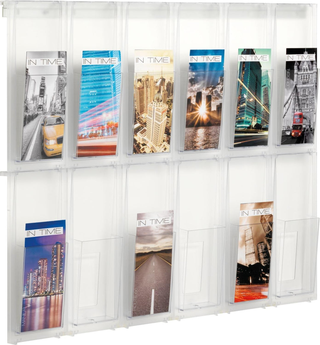 Helit H6812202 - Wanddisplay „the placativ“ 12 x 1/3 DIN A4, glasklar