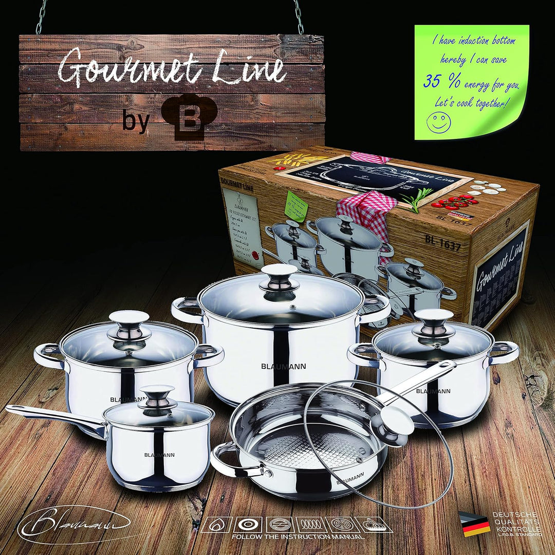 Blaumann Töpfe und Pfannen 10 tlg. Set Jumbo Gourmet Line