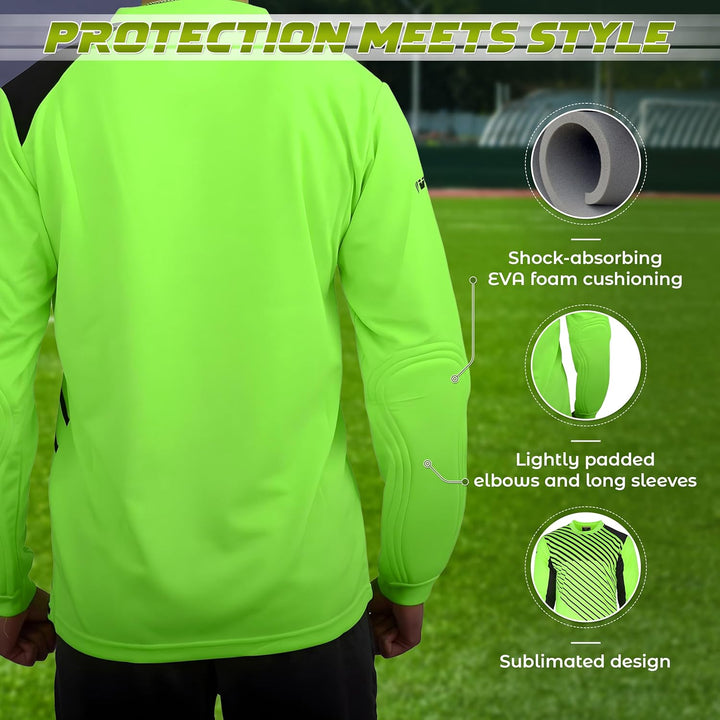 Vizari Arroyo Torwarttrikot Gepolstert T-Shirt - Atmungsaktiver Leichter Stoff - Torwarttrikot Kinde