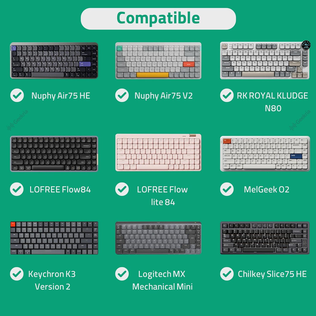 GEEKRIA Schlanke Tastatur-Tragetasche, kompatibel mit Nuphy Air75 V3, Logitech MX Mechanical Mini, M
