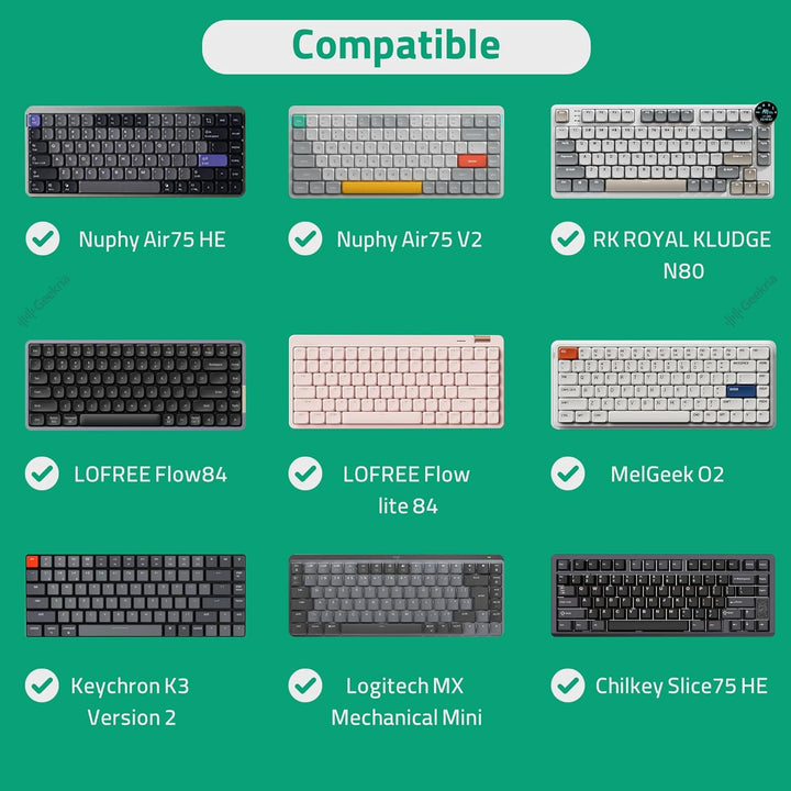 GEEKRIA Schlanke Tastatur-Tragetasche, kompatibel mit Nuphy Air75 V3, Logitech MX Mechanical Mini, M