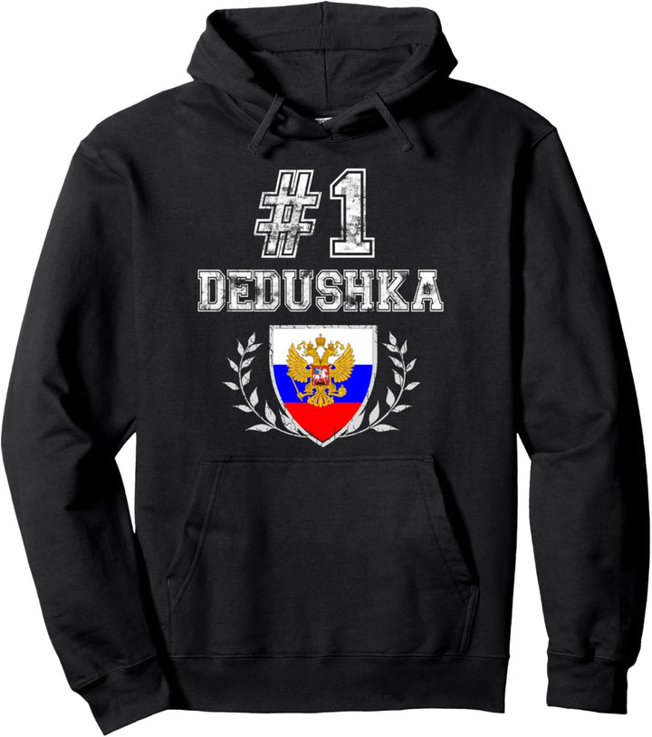 Nummer Eins Deduschka! Russischer Grossvater Pullover Hoodie