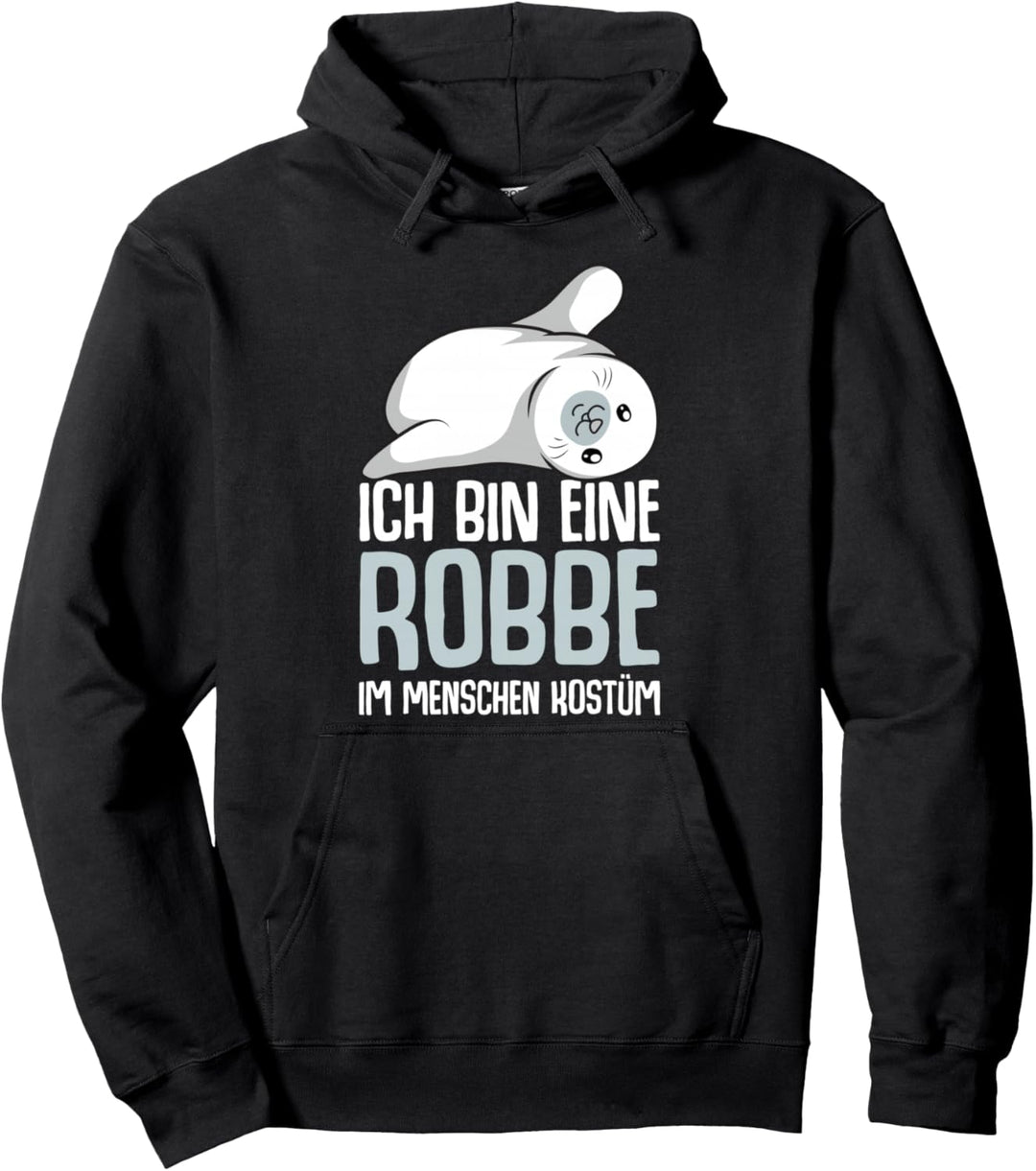 Robbe Seehund Seelöwe Robben Mädchen Jungen Kinder Pullover Hoodie