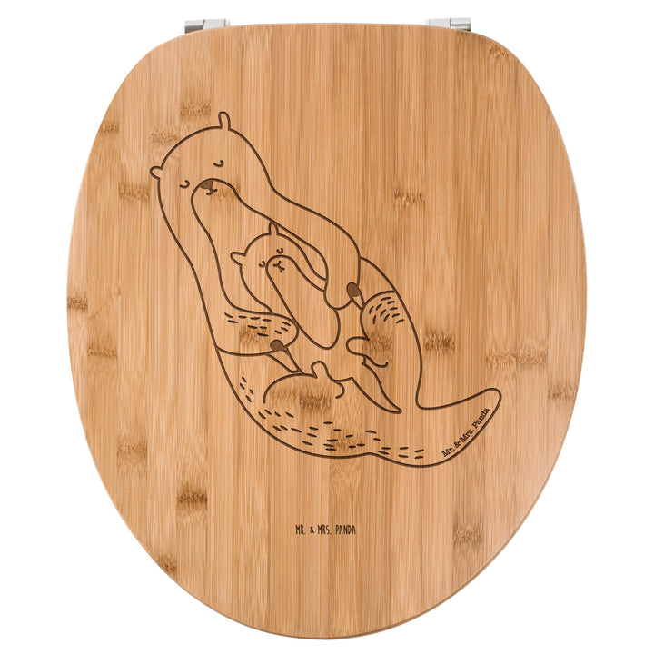 Mr. &amp; Mrs. Panda WC Sitz Otter mit Kind - Geschenk, Klobrille, Seeotter, WC-Sitz, Klodeckel, Geburt,