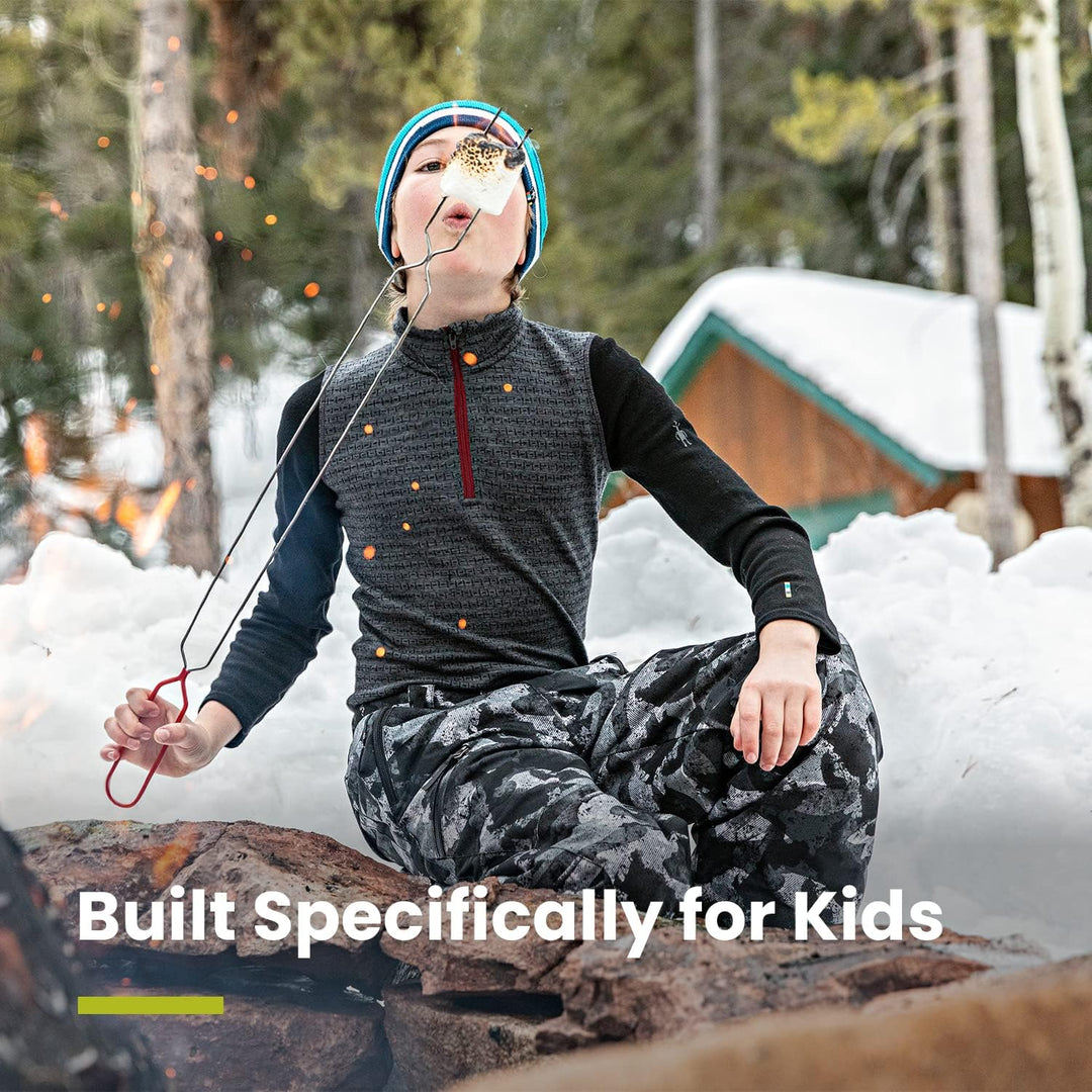 Smartwool Kinder Langarmshirt Crew S Dunkelgrau Meliert, S Dunkelgrau Meliert
