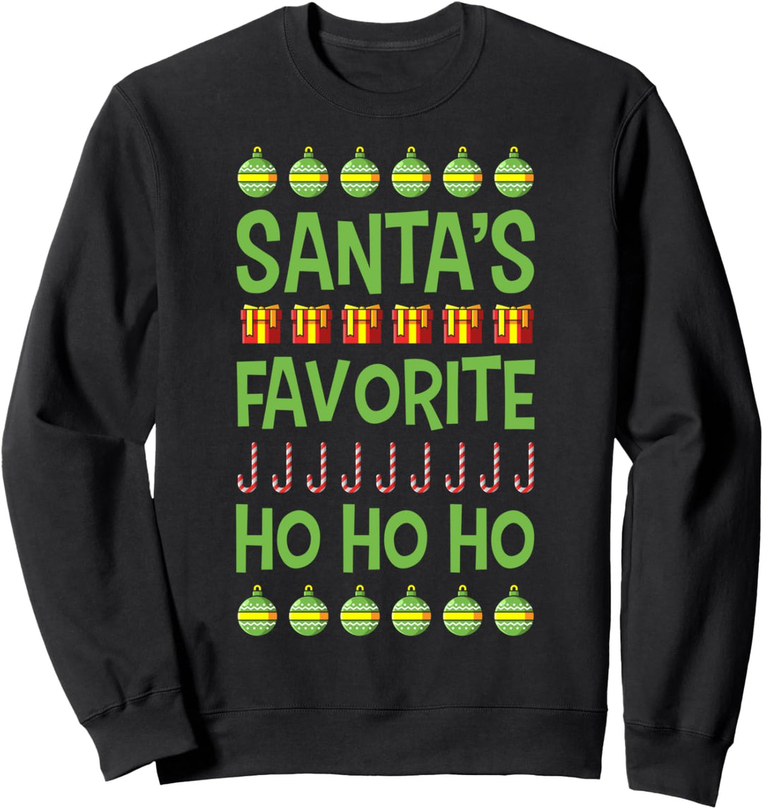 Ugly Christmas Frauen Sexy Elfe Mama SANTAS FAVORITE HO Sweatshirt