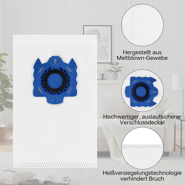 14 Staubsaugerbeutel mit 8 Filter Kompatibel mit Miele GN Serie S2 S4 S5 S6 S8, Complete C2/C3, Clas