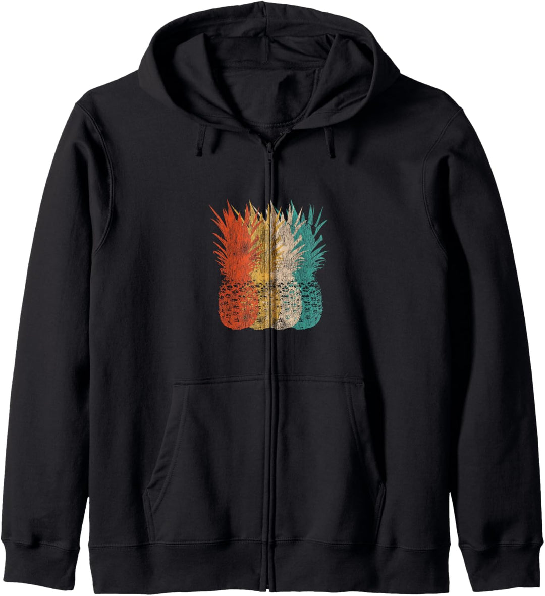 Ananas im Vintage-Stil Kapuzenjacke