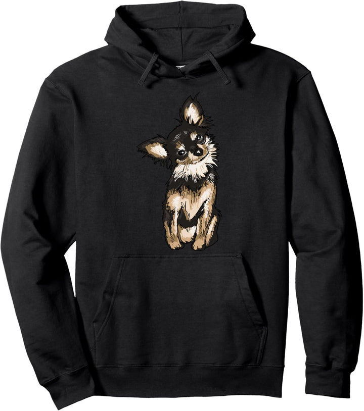 Niedlicher Chihuahua Hund Illustration Chihuahua Besitzer Pullover Hoodie