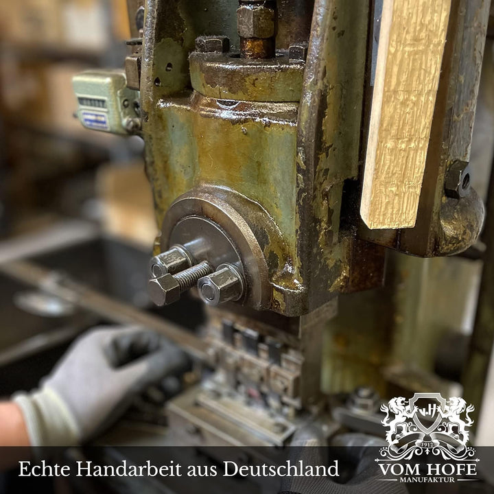 v.H 1912 VOM HOFE MANUFAKTUR Zigarettenetui Echtleder, Handmade in Germany, Schwarz, 85mm - Etui, Zi