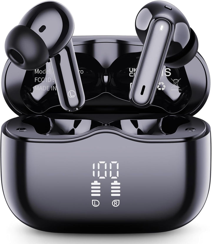 Kabellose Bluetooth Kopfhörer, in ear Kopfhörer Bluetooth 5.4 mit 4 ENC Noise Cancelling Mics, Tiefe