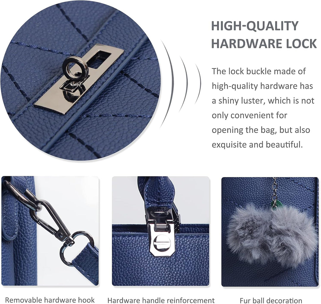 NICOLE &amp; DORIS 2024 Neue Frauen Tasche Damen Leder Handtasche Mode Umhängetasche Mit Pompon abnehmba