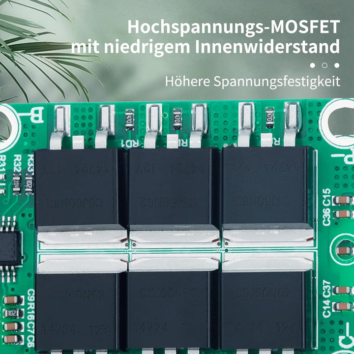 BMS 10S 36V 30A Lithium-PCB-Schutzplatine mit Balancerleitung und NTC, Split-Port, zehn Schutzfunkti