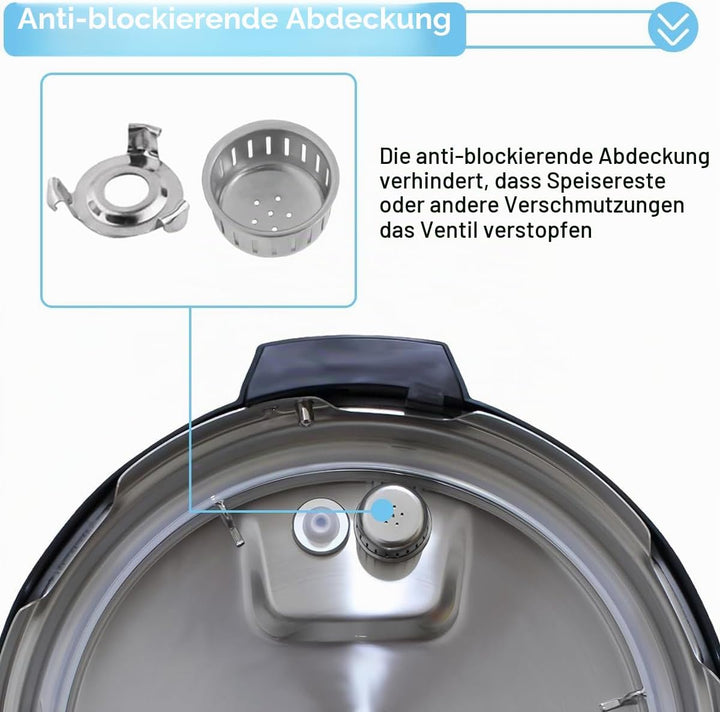 Zubehör set Ersatzteile Dichtring Dampfablassventil Schwimmerventil Anti-Blockier-Abdeckung für Inst