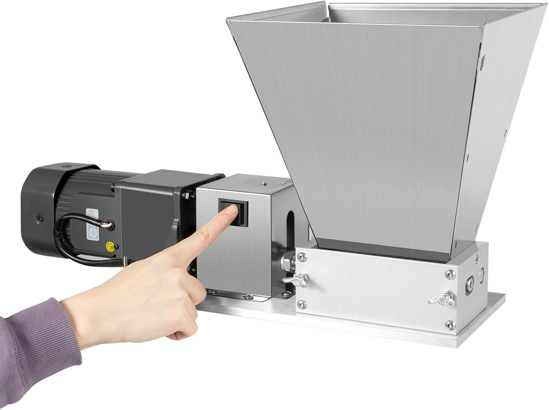 Elektrisch Kornquetsche Edelstahl SchrotmüHle Getreid Walzenmühle Elektrisch GetreidemüHle FuttermüH