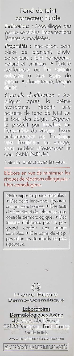 Avène Fluid Foundation Corrector SPF20, 30 ml 30 ml (1er Pack) No Color, 30 ml (1er Pack) No Color