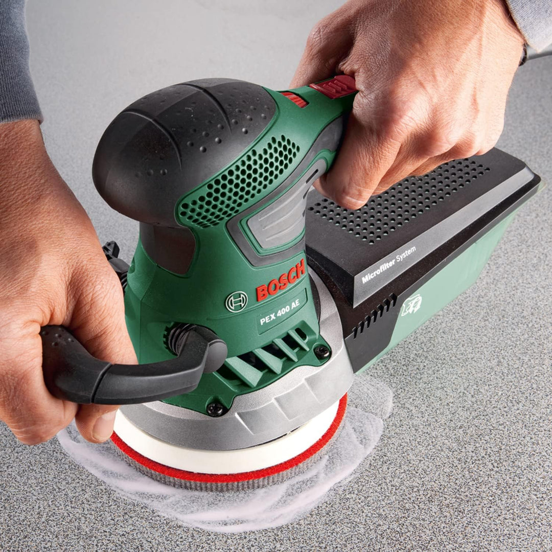 Bosch Exzenterschleifer PEX 400 AE (370 Watt, im