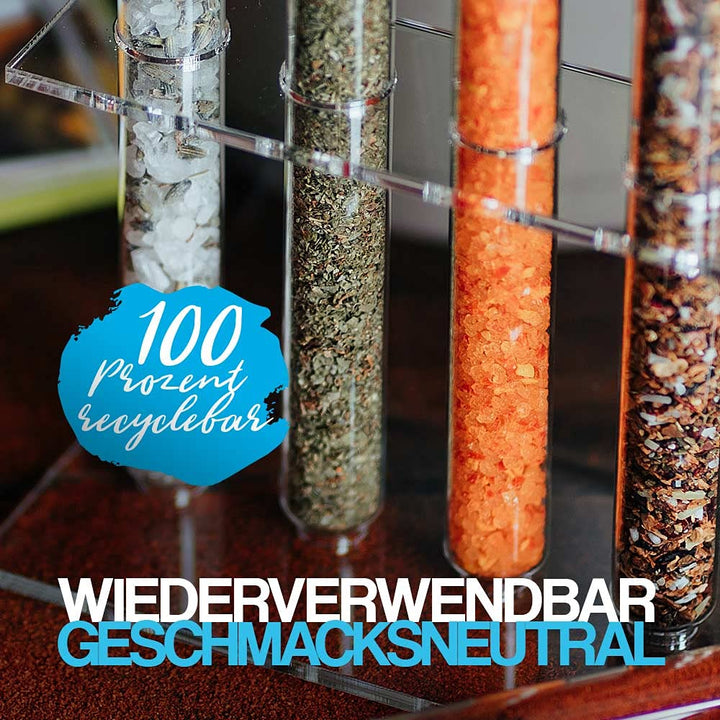 Tuuters 100x Glas Reagenzgläser mit Korken, dunkelbraun (75 x Ø12 mm), 75 x Ø12 mm