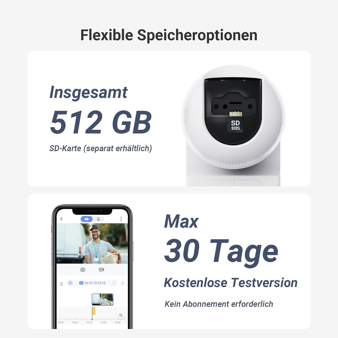 EZVIZ 6MP PTZ Überwachungskamera Aussen Akku, Kabellose WLAN-Aussenkamera, 360° Überwachung, Farbnac