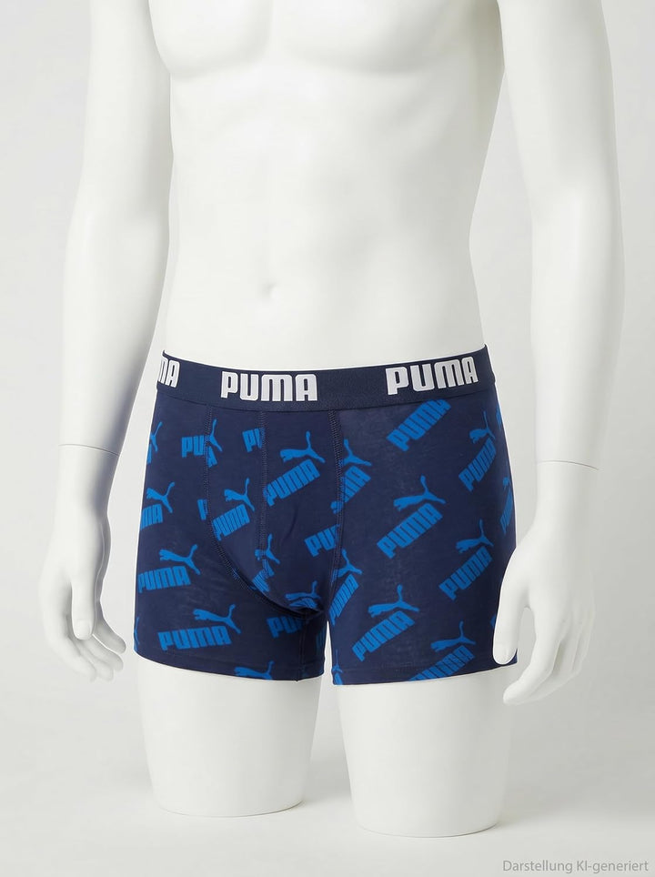 PUMA Jungen Boxer (5er Pack) 134-140 Blue Combo, 134-140 Blue Combo