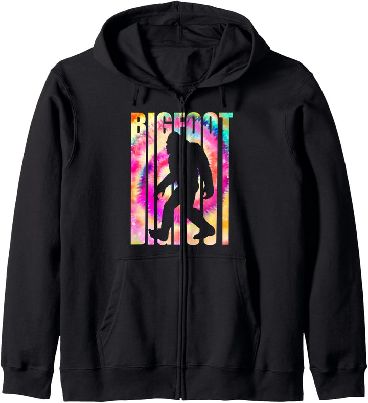 Vintage Retro Style Rainbow Bigfoot Silhouette design Kapuzenjacke