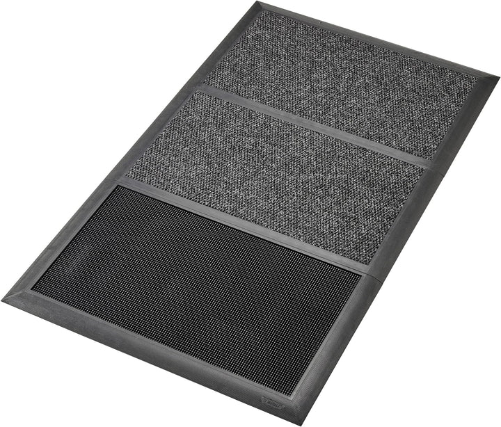 Notrax® Sani-Master™ Desinfizierendes Fussbad mit trocknender Eingangsmatte 91.4cm x 105cm Anthrazit