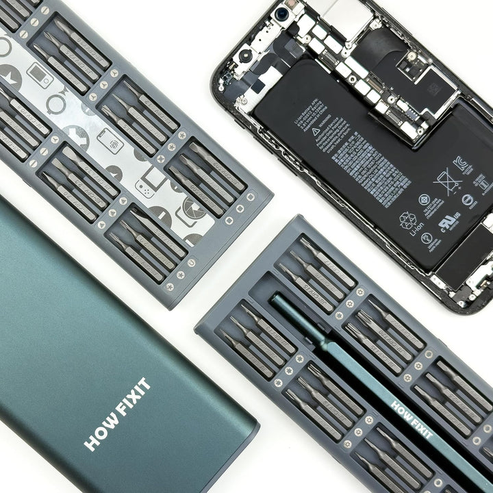 HowFixit PRO 48 Bit Schraubendreher Set für Elektronik, Smartphone, iPhone, Laptop, Macbook, PC, Spi
