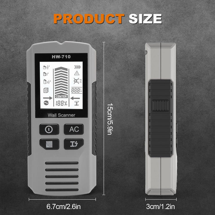 Stud Finder Wall Scanner, Stud Detector with LCD Display, Stud Sensor Beam Detector for Wall Wood AC