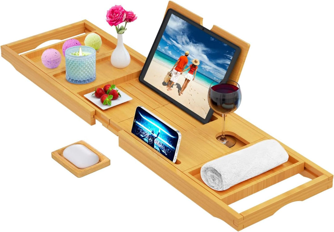 Premium Bamboo Bath Tray, Bamboo
