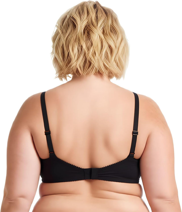 Curve Muse Damen Minimizer Ungefütterter Bügel-BH mit Spitzenstickerei - 2er Pack 75B Teal,black(2 P