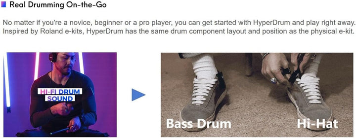 Virtuelles Schlagzeug, tragbares elektronisches Schlagzeug-Set Drum Console Drumsticks Simulation Lo