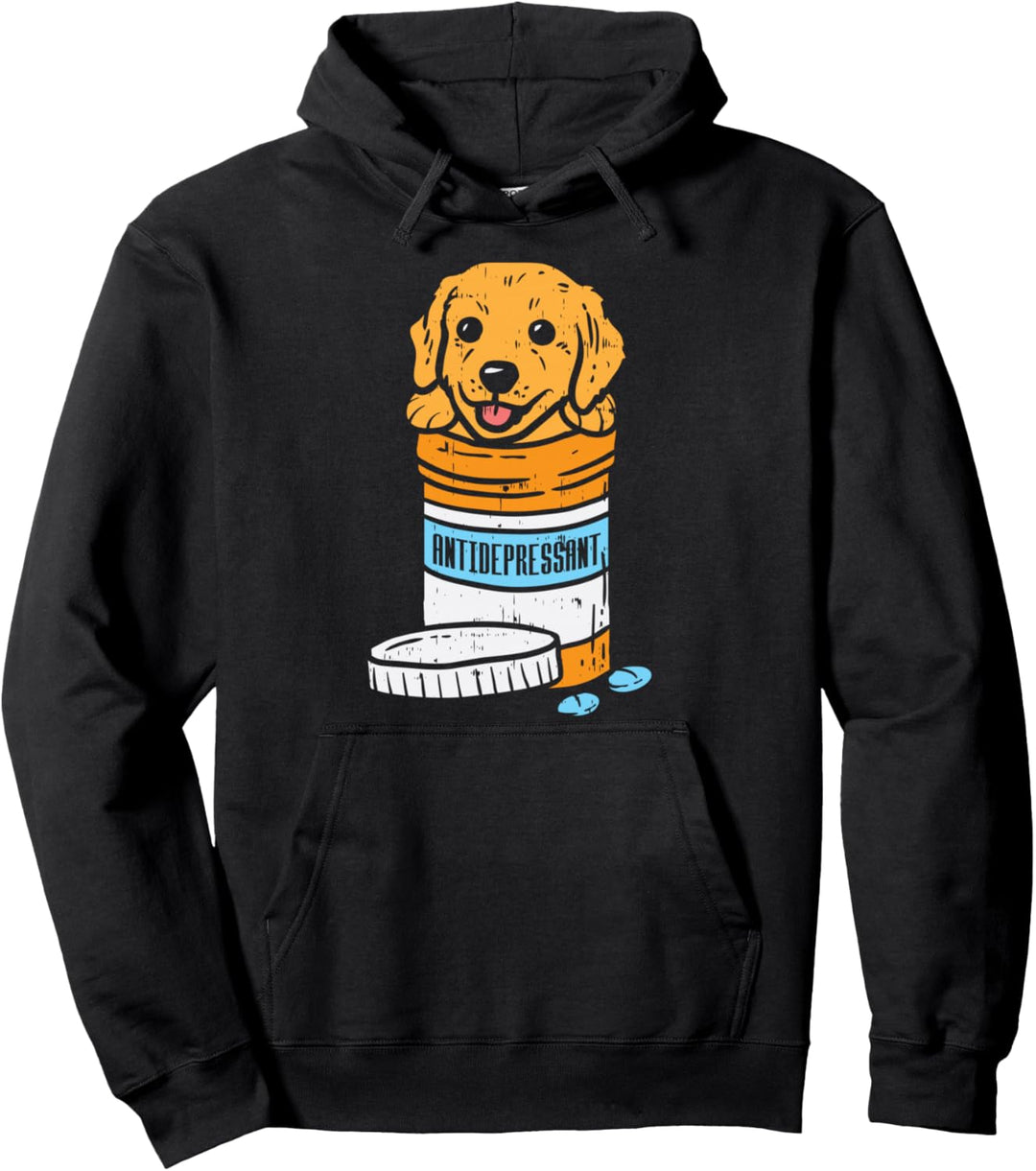 Antidepressant Golden Retriever Cute Dog Lover Owner Gift Pullover Hoodie