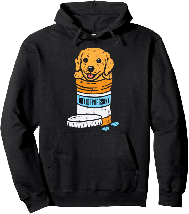 Antidepressant Golden Retriever Cute Dog Lover Owner Gift Pullover Hoodie
