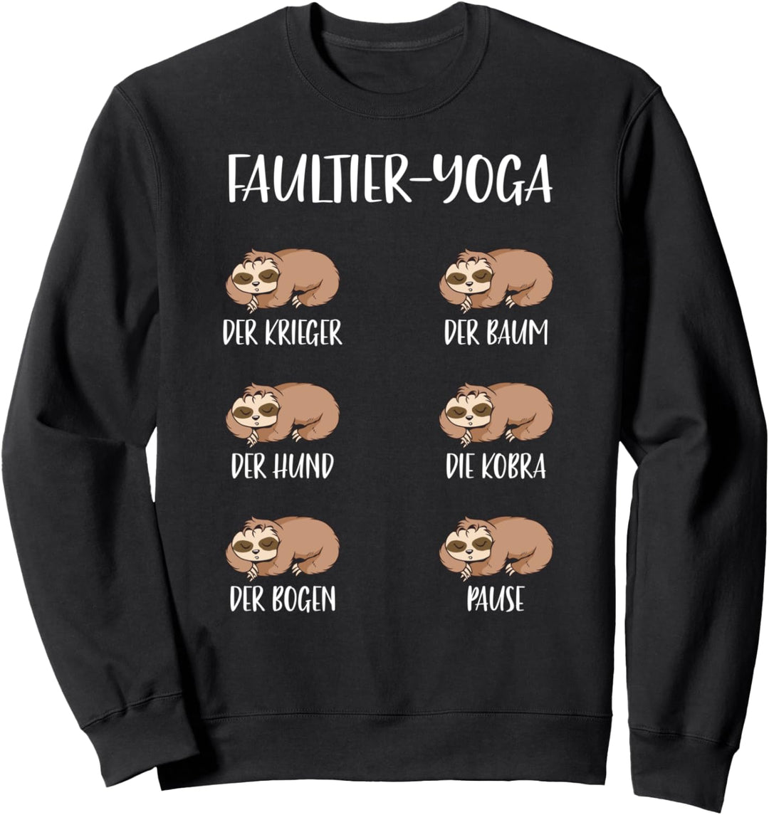 Lustiges Faultier Yoga Design Sweatshirt