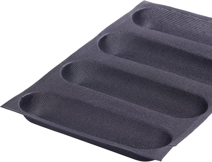 4-Mold Silikon Non-Stick perforiert Backen Matte Form Long Loaf Brot Schimmel 4 Hohlraum Ofen Pan