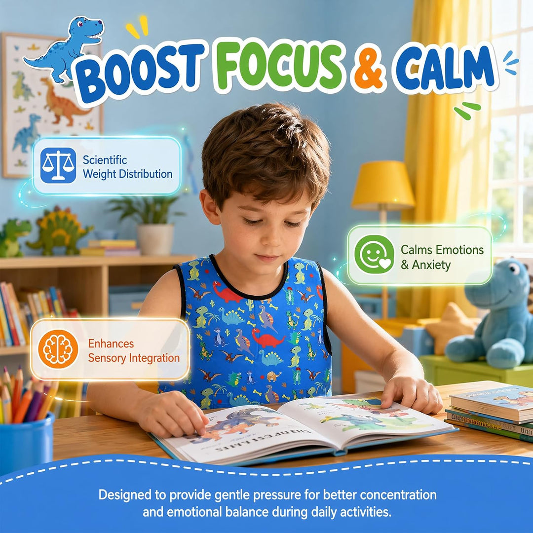 MeYuxg Gewichtsweste Kinder &amp; Kompressionsweste,Weighted Vest ADHS Autismus Hilfsmittel,Sensorik Kle